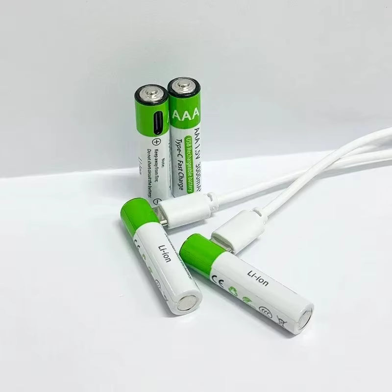 2026 NEW Lithium-Ion Battery Type-C Rechargeable High-Capacity AA&AAA Battery For Remote Control, Mouse, Electric Toys