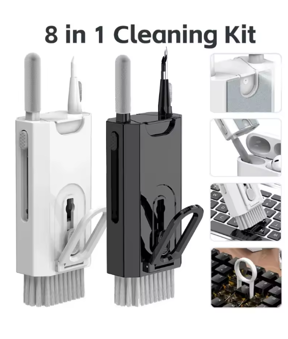 8 in 1 Computer Keyboard Cleaner Kit Brush for Airpods Headset Phone Earphones Cleaning Tool with Keycap Puller